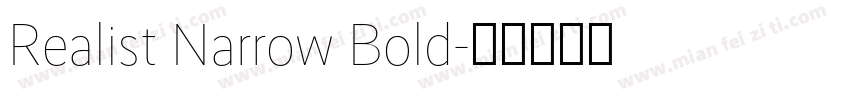 Realist Narrow Bold字体转换